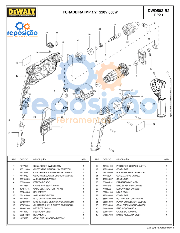 FXDL2007ページ VISTA EXPLODIDA PEÇAS P/ LIXADEIRA SKIL 7640 - F012764002 - 127 V