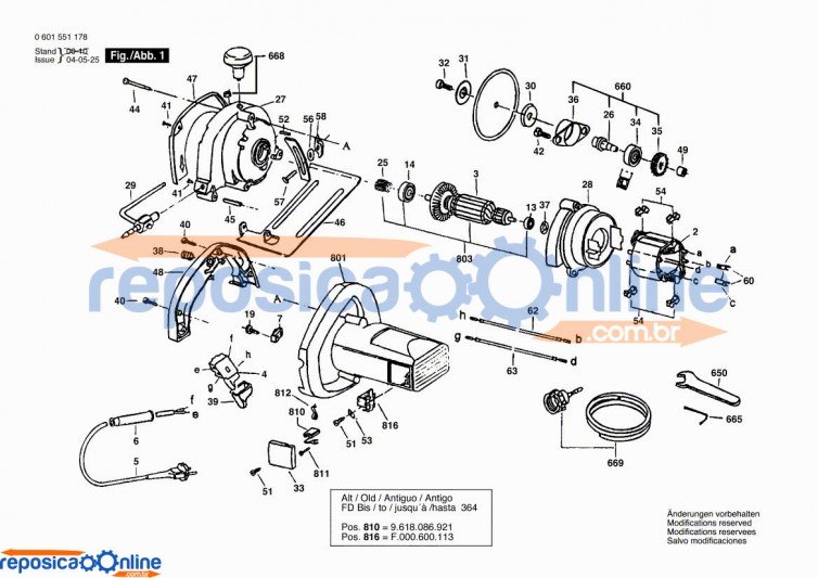 Serra Marmore 220V Bosch GDC 34 1551