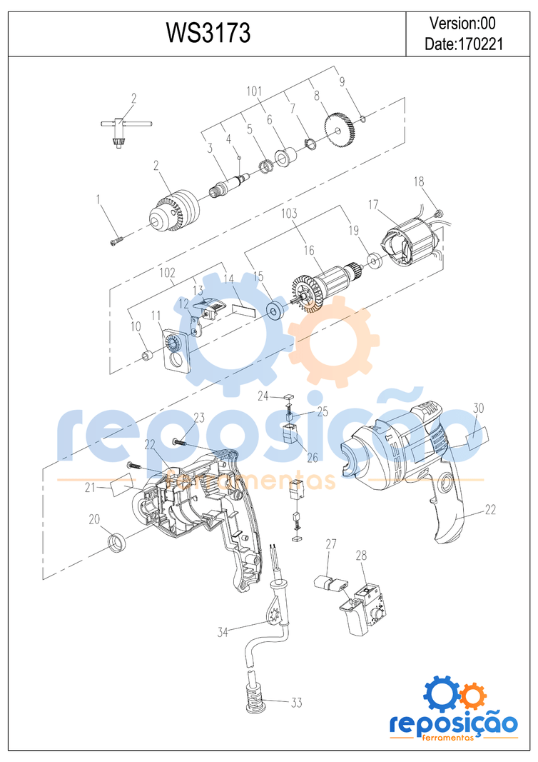Vista_Explodida_WS3173 v1