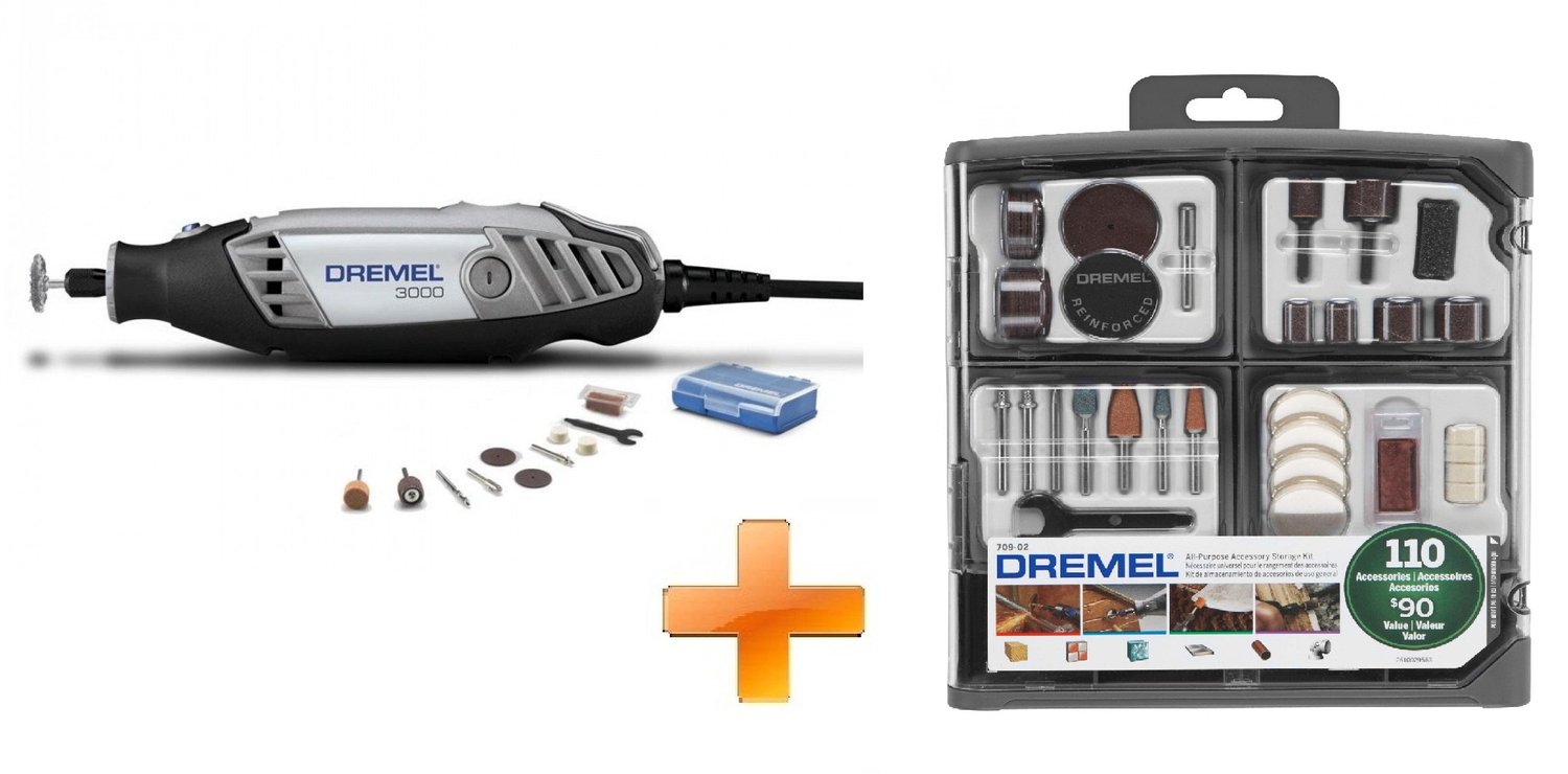 Kit micro retífica com 10 acessórios - 3000 110V - Dremel