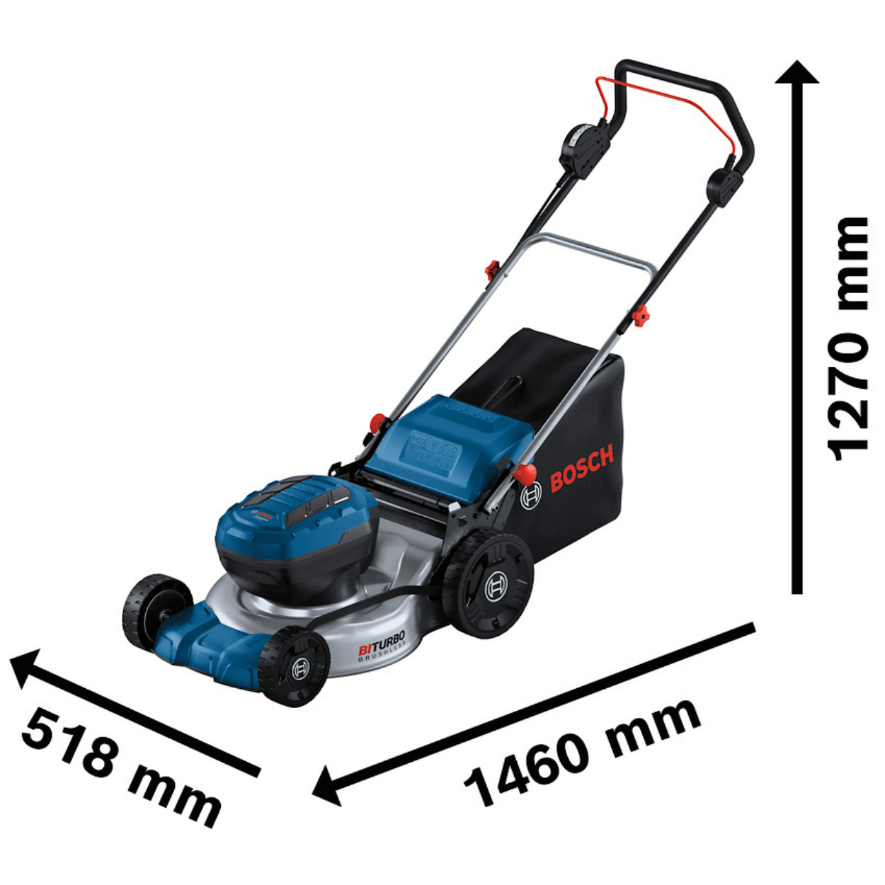 Kit Bosch Cortador de Grama GRA 18V2-46 + 2 Baterias 8Ah Pro Core e Carregador 220V
