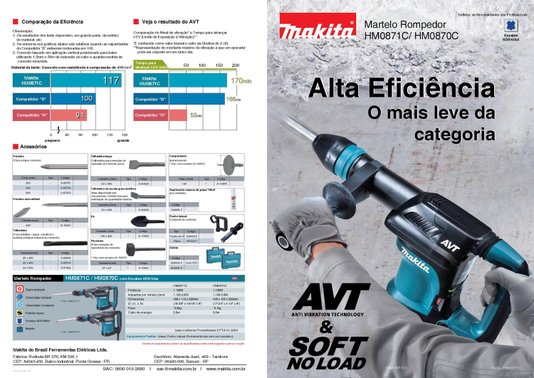 Martelo Rompedor Sds-Max Makita - Hm0870C-220V