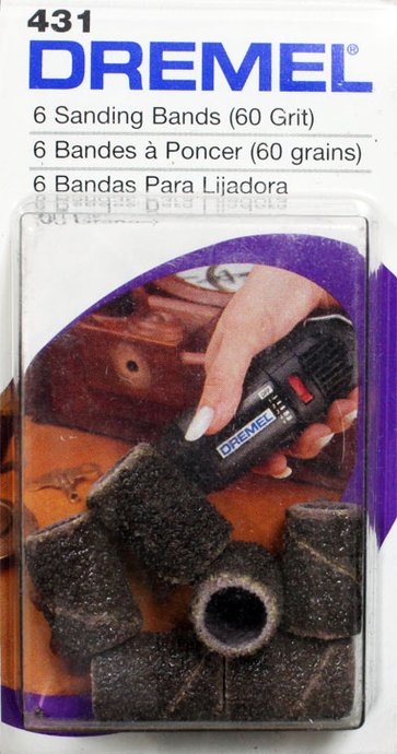 Tubo De Lixa 1/4" Grão 60 6,4Mm 6Pçs Dremel - 431 - 2615000431
