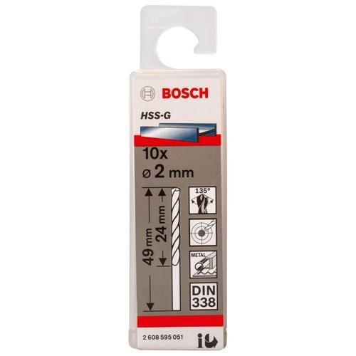 Broca Aco Rapido Hss-G 2Mm  Bosch - 2608595051
