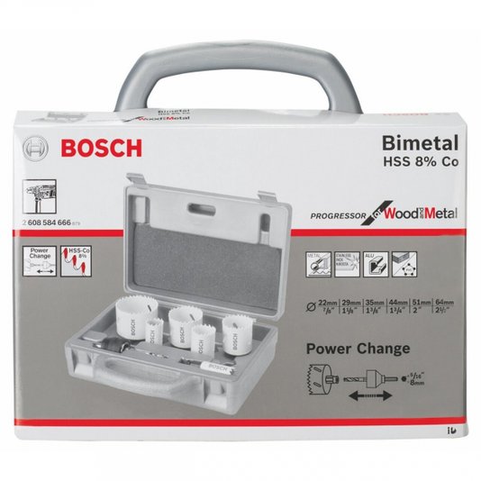 Jogo De Serra Copo Power Change Progressor Bosch - 2608584666