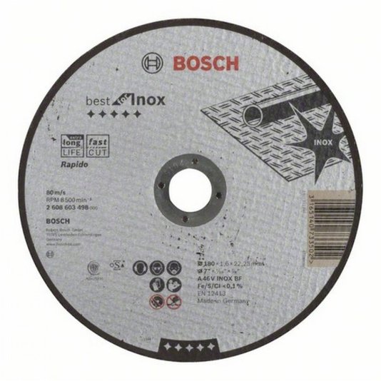 Disco Reto 125X1,5X22,23Mm A46 V Inox Bf - 2608603498 - Bosch