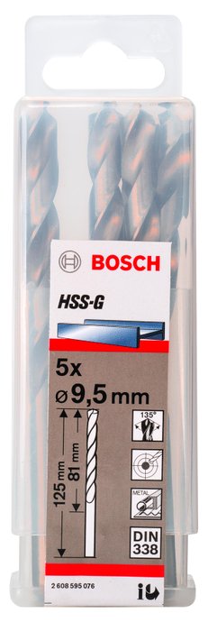 Brocas Aco Rapido Hss-G 9,5Mm Bosch - 2608595076