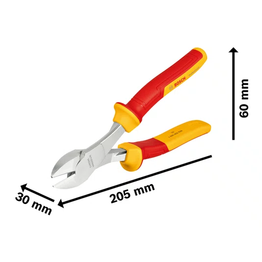 Alicate De Corte Lateral 200Mm De Alta Alavancagem Vde Pro Bosch - 1600A02Ne2