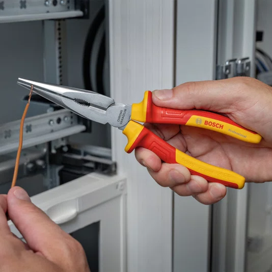 Alicate De Pontas Longas Retas 200Mm Vde Pro Bosch - 1600A02Ne3