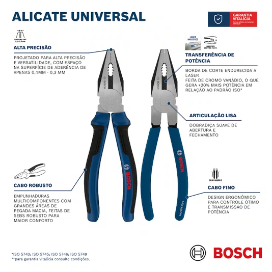 Bosch Alicate Universal 180Mm - 1600A039Rc