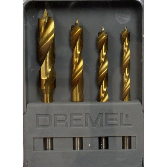 Jogo De Brocas Titânio Ponta De Hélice 4Pçs Dremel - 631 - 26150631Aa
