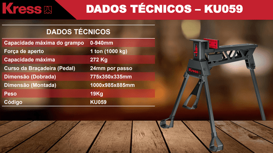 Cavalete Bancada De Trabalho Portátil Multiuso Ku059 Kress
