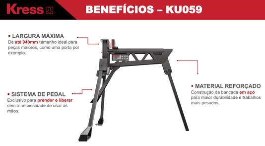 Cavalete Bancada De Trabalho Portátil Multiuso Ku059 Kress