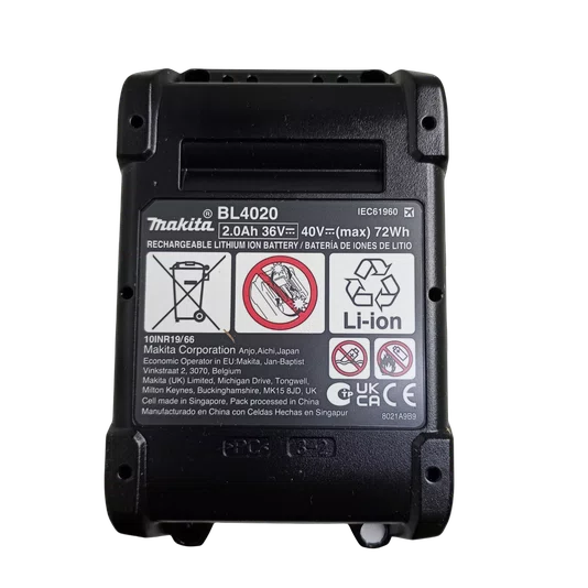 Bateria Li-Ion 40V Max 2.0Ah Xgt Bl4020 Makita - 191L29-0