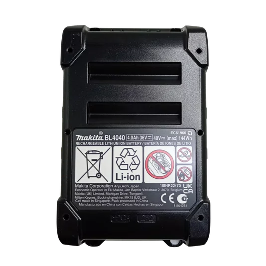 Bateria Li-Ion 40V Max 4.0Ah Xgt Bl4040 Makita - 191B26-6