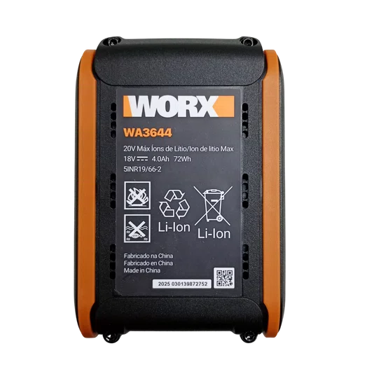 Bateria Recarregável De Ions 20V 4.0Ah Wa3644 - Worx