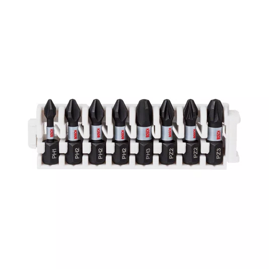Bosch Jogo De Bits Philips E Pozidriv 25Mm Impact Control Com 8 Peças - 2608522323