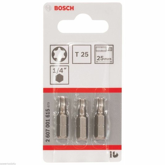 Bits Torx Nº 25 Com 3 Unidades Bosch - 2607001615