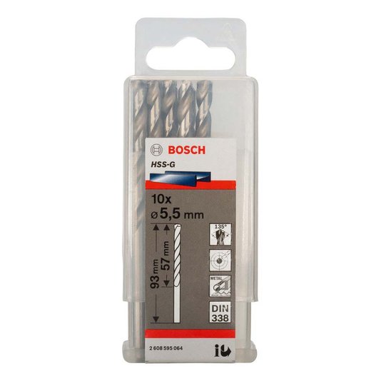 Broca Aco Rapido Hss-G 5,5Mm  Bosch - 2608595064