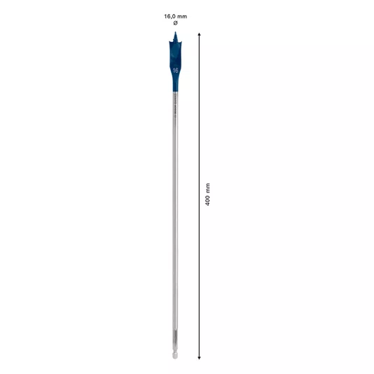 Broca Chata Self Cut Speed 16X400Mm Com Haste 1/4"  Bosch - 2608900343