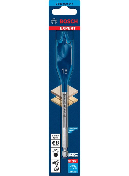 Broca Chata Self Cut Speed 18Mm 1/4" Bosch - 2608900317