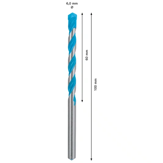 Broca Cyl9 Multiconstruction 10 Peças 6X60X100Mm Bosch - 2608900640