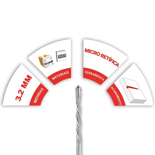 Broca Corte 3,2Mm Drywall Dremel 560 - 2615000560