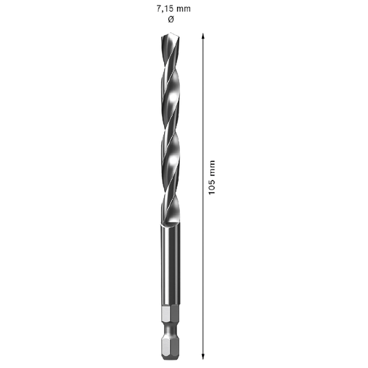 Broca Guia Hssg 7.15X105 Mm Bosch - 2608900528