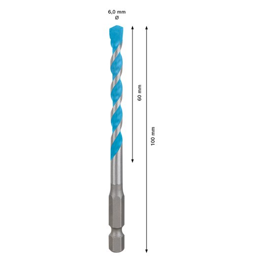 Broca Hex9 Multiconstruction 6X60X100 2608900574 - Bosch
