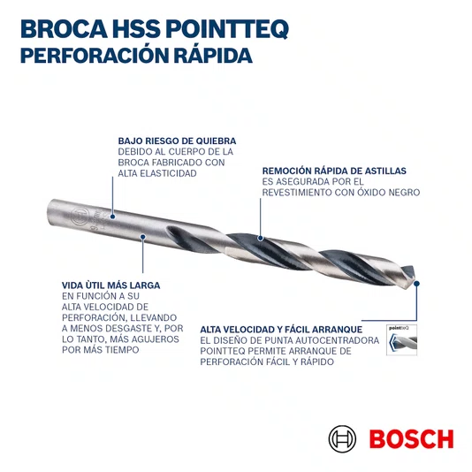 Broca Hss Pointteq 8.5Mm Bosch - 2608577172