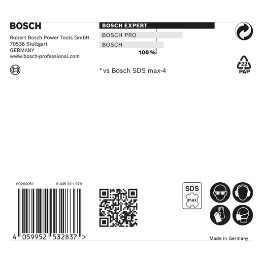 Broca Para Martelo Bosch Sdsmax8X 14X600X740 Bosch - 2608900209