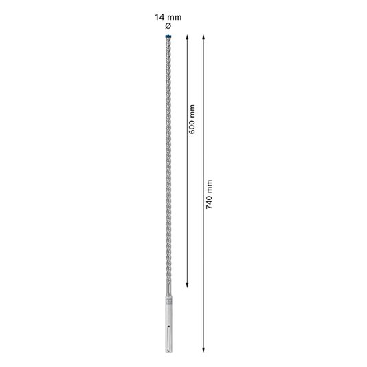 Broca Para Martelo Sdsmax8X 12X400X540Mm Bosch - 2608900202