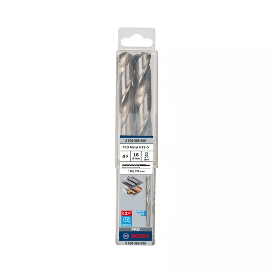 Broca Bosch Pro Metal Hss-G 16,0Mm 4 Un. Bosch - 2608585595