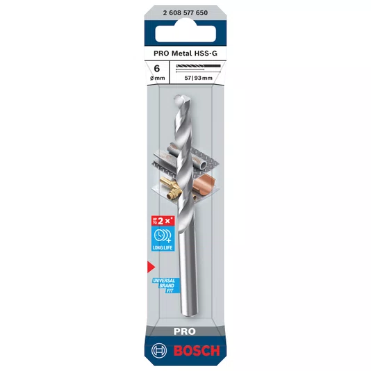 Bosch Broca 6X57X93Mm Hss-G Pro Para Metal - 2608577650