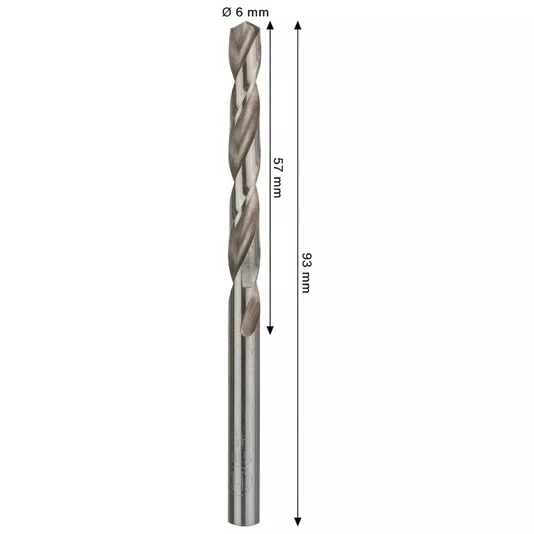 Bosch Broca 6X57X93Mm Hss-G Pro Para Metal - 2608577650