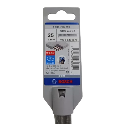 Broca Sds Max4 25X400X520Mm Bosch - 2608706792