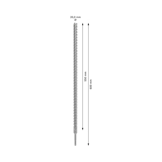 Broca 20X550X600Mm Para Martelo Pro Sds Plus-5X Bosch - 2608706953