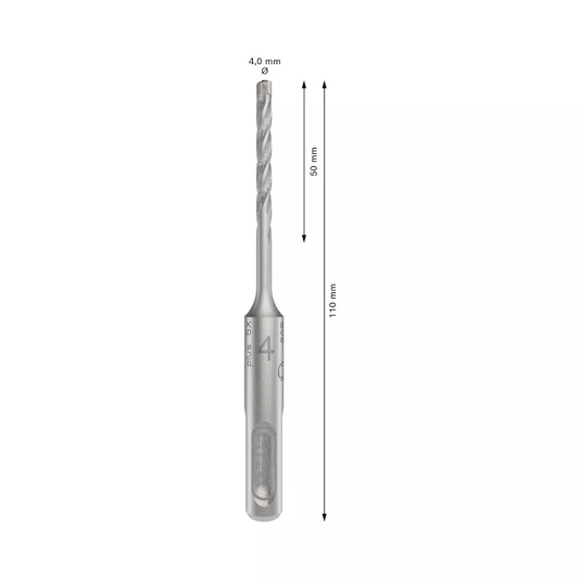 Bosch Broca 4Mm X 50Mm Sds Plus-5X Para Concreto - 2608706861