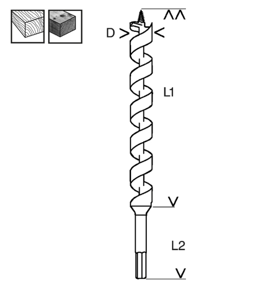 Broca Serpentina Para Madeira 14,0Mm Bosch - 2608597628