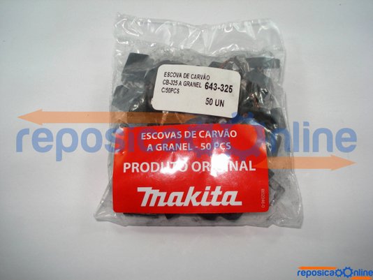 Escova De Carvão Embalagem 50 Peças (25 Jogos) - Cb325 -50 - Makita - Cb325-50