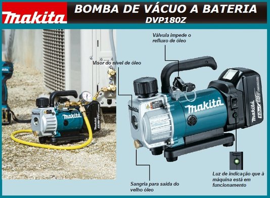 Bomba De Vácuo A Bateria 18V (Sem Bateria) - Dvp180Z - Makita
