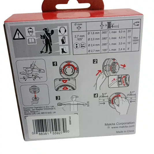 Cabeçote Fio De Nylon 96-M10L M10X1.25E Makita - 191D89-4