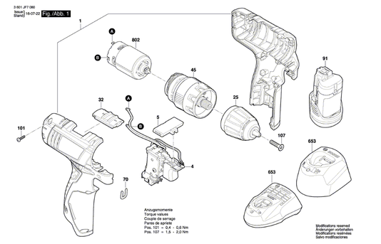 Caixa De Engrenagens - 19F7 - 1600A00F8P - Bosch