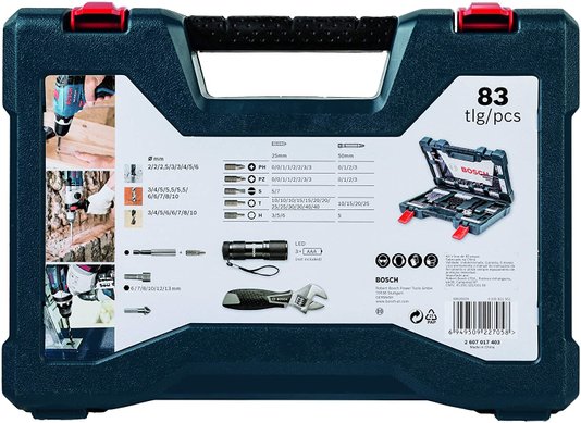 Caixa Ferramentas Vline Com 83 Unidades - 2607017403 - Bosch