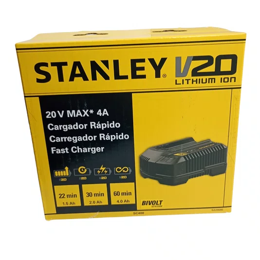 Carregador 4Ah 20V Max Bivolt Stanley - Sc400-Br