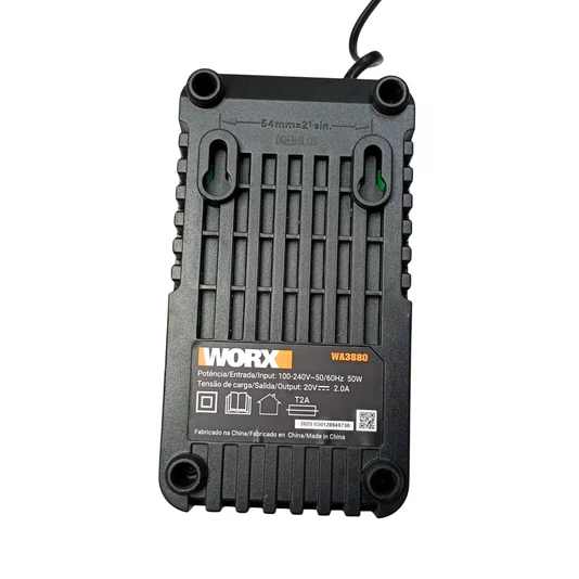 Carregador De Baterias Bivolt 20V 2Ah Worx - Wa3880