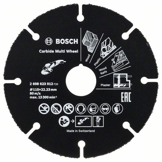 Disco Multimaterial Para Esmerilhadeiras 4 1/2 (115Mm) Bosch - 2608623012