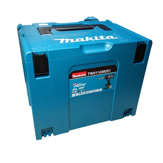 Kit Chave De Impacto 19Mm (3/4") 40V Tw011G + 2 Baterias 4 Ah + Carregador Bivolt E Maleta Mak-Pac Makita - Tw011Gm201