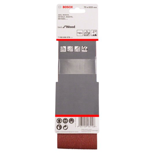 Cinta De Lixa Best Wood 75X533Mm Bosch - 2608606078
