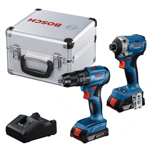 Bosch Kit Parafusadeira De Impacto Gdr 18V-215 + Parafusadeira/Furadeira De Impacto Gsb 185-Li + 2 Baterias 2Ah + Carregador Bivolt E Maleta - 06019N20E7